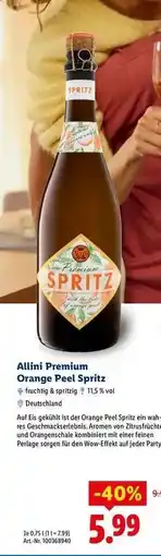 Lidl Allini Premium Orange Peel Spritz Angebot