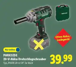 Lidl Parkside 20-V-Akku-Drehschlagschrauber Angebot