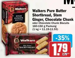 HIT Walkers Pure Butter Shortbread, Stem Ginger, Chocolate Chunk Angebot