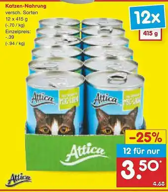 Netto Marken-Discount Katzen-nahrung Attica Angebot