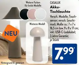 Aldi Süd CASALUX Akku Tischleuchte Angebot