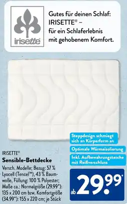 Aldi Süd IRISETTE Sensible-Bettdecke Angebot