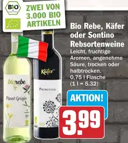 HIT Bio Rebe, Käfer oder Sontino Rebsortenweine Angebot