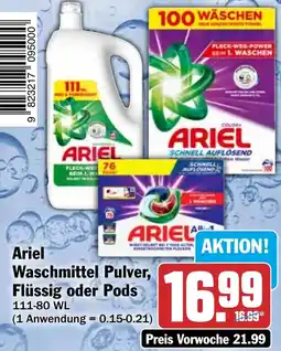 HIT Ariel Waschmittel Pulver, Flüssig oder Pods Angebot