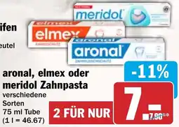 HIT aronal, elmex oder meridol Zahnpasta Angebot