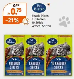 Müller Pet bistro snack-sticks für katzen Angebot