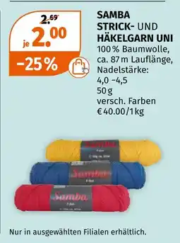 Müller Samba strick- und häkelgarn uni Angebot