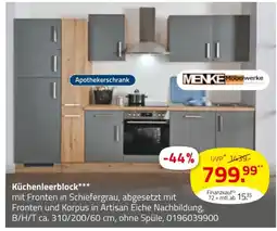 ROLLER MENKE Möbelwerke Küchenleerblock Angebot