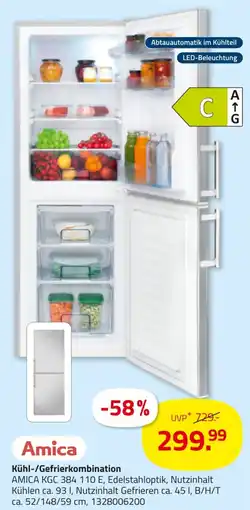 ROLLER Amica Kühl-/Gefrierkombination KGC 384 110 E Angebot