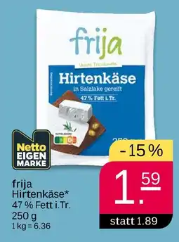 NETTO Frija hirtenkäse Angebot