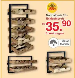Möbelzentrum Pforzheim Mano massiv weinregal Angebot