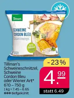 NETTO Tillman's schweineschnitzel, schweine cordon bleu oder wiener art Angebot