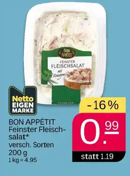NETTO Bon appétit feinster fleischsalat Angebot