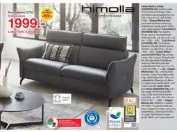Möbelzentrum Pforzheim Himolla leder-sofa 2,5-sitzig Angebot