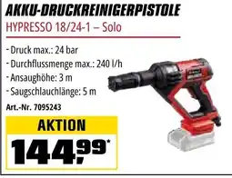 OBI Einhell AKKU-DRUCKREINIGERPISTOLE HYPRESSO 18/24-1 - Solo Angebot
