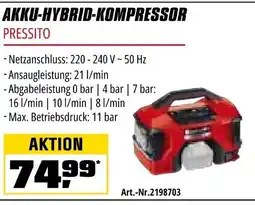 OBI Einhell AKKU-HYBRID-KOMPRESSOR PRESSITO Angebot