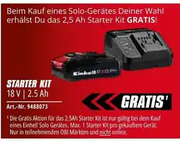 OBI Einhell STARTER KIT 18V|2.5 Ah Angebot
