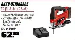 OBI Einhell AKKU-STICHSÄGE TC-JS 18 Li (1x 2,5 Ah) Angebot