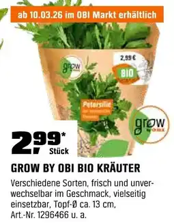 OBI GROW BY OBI BIO KRÄUTER Angebot