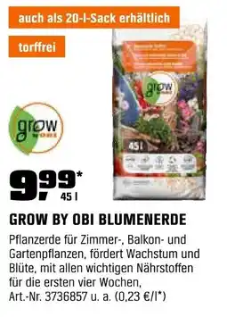 OBI GROW BY OBI BLUMENERDE Angebot