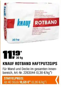 OBI KNAUF ROTBAND HAFTPUTZGIPS Angebot