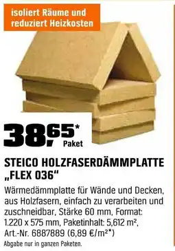 OBI STEICO HOLZFASERDÄMMPLATTE ,,FLEX 036" Angebot