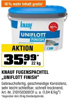 OBI KNAUF FUGENSPACHTEL ,,UNIFLOTT FINISH" Angebot