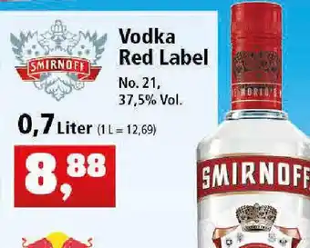 Thomas Philipps Smirnoff Vodka Red Label 0,7L Angebot