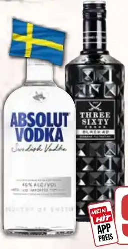 HIT Absolut, Three Sixty Black, Koskenkorva Climate oder Stolichnaja Vodka Angebot