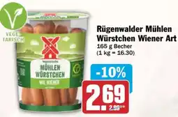 AEZ Rügenwalder Mühlen Würstchen Wiener Art Angebot