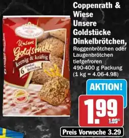 AEZ Coppenrath & Wiese Unsere Goldstücke Dinkelbrötchen Angebot