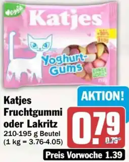 AEZ Katjes Fruchtgummi oder Lakritz Angebot
