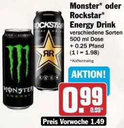 AEZ Monster oder Rockstar Energy Drink Angebot