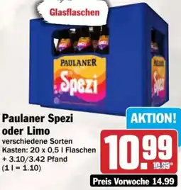 AEZ Paulaner Spezi oder Limo Angebot