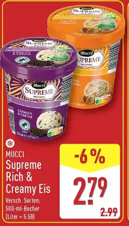 Aldi Nord MUCCI Supreme Rich & Creamy Eis Angebot
