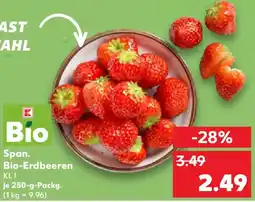 Kaufland Span. Bio-Erdbeeren Angebot