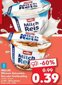 Kaufland MÜLLER Milchreis, Kokosmilch Reis oder Grieẞpudding Angebot