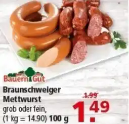 Multi Markt Bauern Gut Braunschweiger Mettwurst Angebot