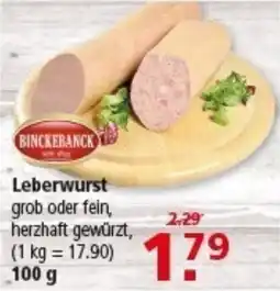 Multi Markt BINCKEBANCK Leberwurst Angebot