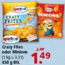 Multi Markt agrarfrost Crazy Fites oder Minions Angebot