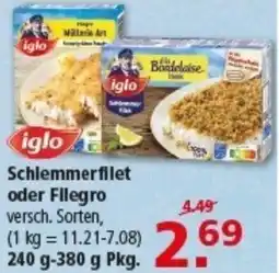 Multi Markt iglo Schlemmerfilet oder Filegro Angebot