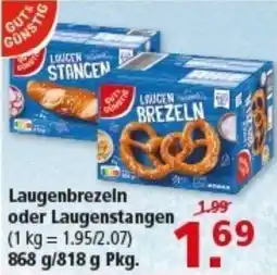 Multi Markt GUT& GÜNSTIG Laugenbrezeln oder Laugenstangen Angebot