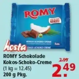 Multi Markt hosta ROMY Schokolade Kokos-Schoko-Creme Angebot