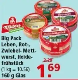 Multi Markt Müller's Big Pack Leber-, Rot-, Zwiebel-Mettwurst, Heidefrühstück Angebot