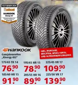 Multi Markt HANKOOK Ganzjahresreifen „Kinergy 4S2" 175/165 TR 14 Angebot