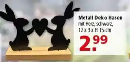 Multi Markt Metall Deko Hasen Angebot