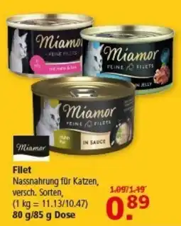 Multi Markt Miamo Filet Nassnahrung für Katzen Angebot