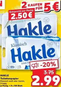 Kaufland HAKLE Toilettenpapier Angebot
