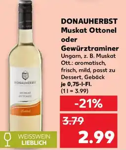 Kaufland DONAUHERBST Muskat Ottonel oder Gewürztraminer Angebot