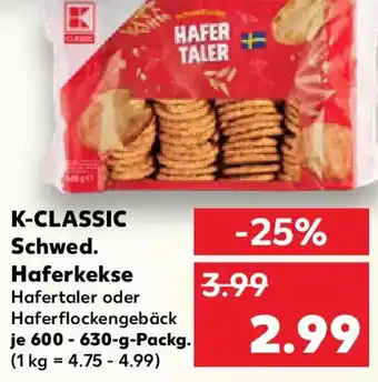 Kaufland K-CLASSIC Schwed. Haferkekse Angebot